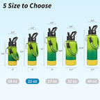 BJPKPK Insulated Water Bottle with Straw Lid, 22oz Thermo Water Bottles with 3 Lids, Paracord Handle & Non-slip Boot, BPA Free Leak Proof Stainless Steel Tumblers,Bamboo Grove