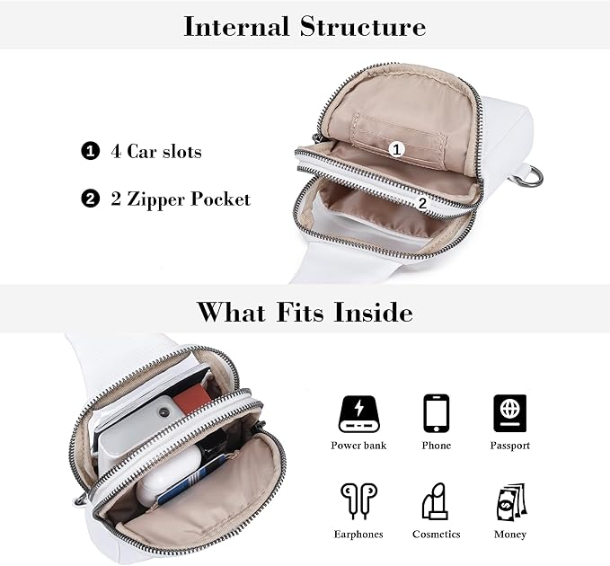 INICAT Sling Bag for Women Touchscreen Small Crossbody Cell Phone Purse Fanny Pack