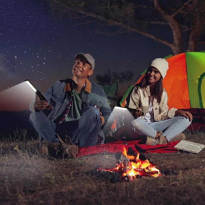 Honoson 4 Pieces LED Work Light Cob Rechargeable Work Flashlight with Magnetic Base, Hanging Hook and 360° Rotate 5 Modes Portable LED Flashlight for Car Repair, Household and Outdoor(Large)