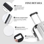 Black and White Polka Dot Print 2 Pack Luggage Handle Wraps for Suitcase Neoprene Travel Bag Handle Cover/Tags/Identifiers/Marker/Grips Travel Accessories for Airplane