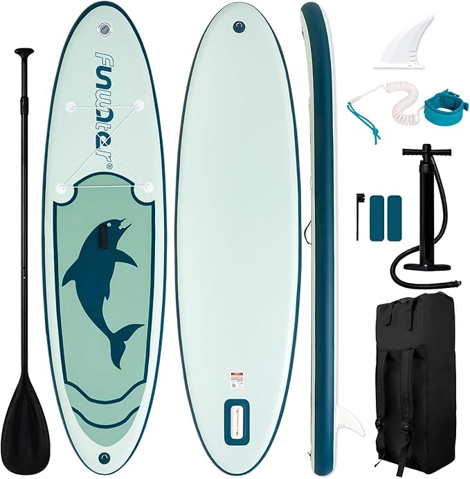 FunWater Inflatable Stand Up Paddle Board 10'/10'6"/11'/11'6" Paddle Board for Adults & Youth, Paddleboards Inflatable with Premium SUP Accessories, Wide Stable, Non-Slip Comfort Deck