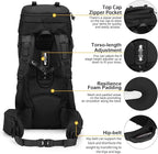 Mardingtop 70L Internal Frame Backpack for Camping,Hiking,Travel,Tactical Backpack with Rain Cover
