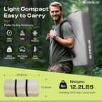 Self-Inflating Sleeping Pad with Portable Electric Air Pump, 4in Thick Memory Foam Camping Mattress for Tent Cot & Car Travel, Fast Inflate & Deflate Camping Pad