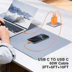 QZIIW iPhone 17 16 15 Pro Max Charger Fast Charging,45W Dual Port USB C Fast Charger Block [2-Pack] & Extra Long 60W 3/6/10/10FT USB C Cable - PD Quick Adapter 3.0 for iPhone 16 15 17/16 15 17 Pro.