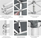 COBIZI 13x26 Pop up Canopy Tent 13x26 Canopy with 6 Sidewalls Waterproof Heavy Duty Commercial Canopy Tent for Parties Outdoor Tent Garden Gazebo Tent, Carry Bag with Wheel(13x26ft, Gray)