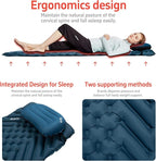 Camping Sleeping mat and Inflatable Pillow - Set, Portable, Ultra-Light, Thickened, Quick to inflate in 30s, can be Spliced. Suitable for Backpacking, Hiking, Camping and Other Scenes