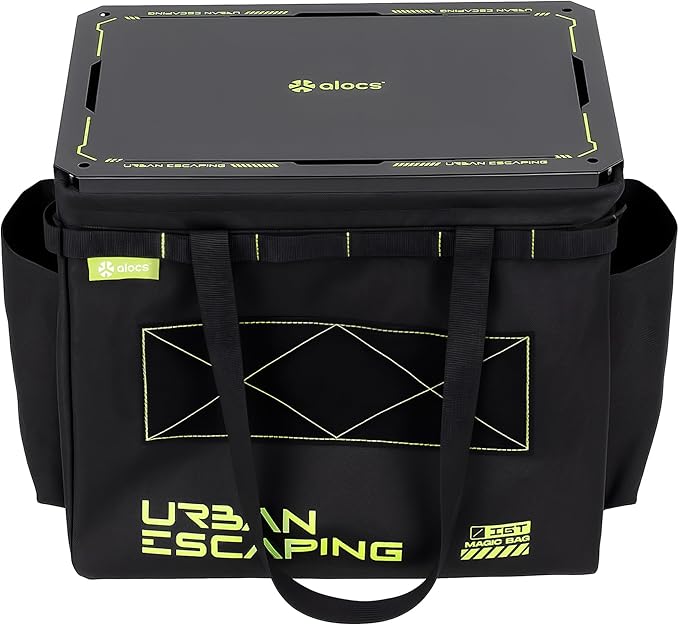 Alocs Folding Camping Table - Beach Table - 30L Tactical Bag with IGT Top Board for Outdoor, Camping Kitchen, Picnic, Travel