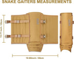 Leg Gaiters Hunting Gaiters, Adjustable Snow Boot Gaiters, Waterproof Snake Gaiters for Hiking Walking Skiing