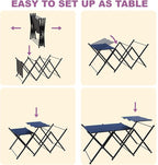 Folding Camping Table & Shelf, 2-in-1 Portable Aluminum Picnic Table and 3-Tier Storage Rack, Lightweight Low Table with Carrying Bag for Outdoor, Beach, Picnic, BBQ and Party