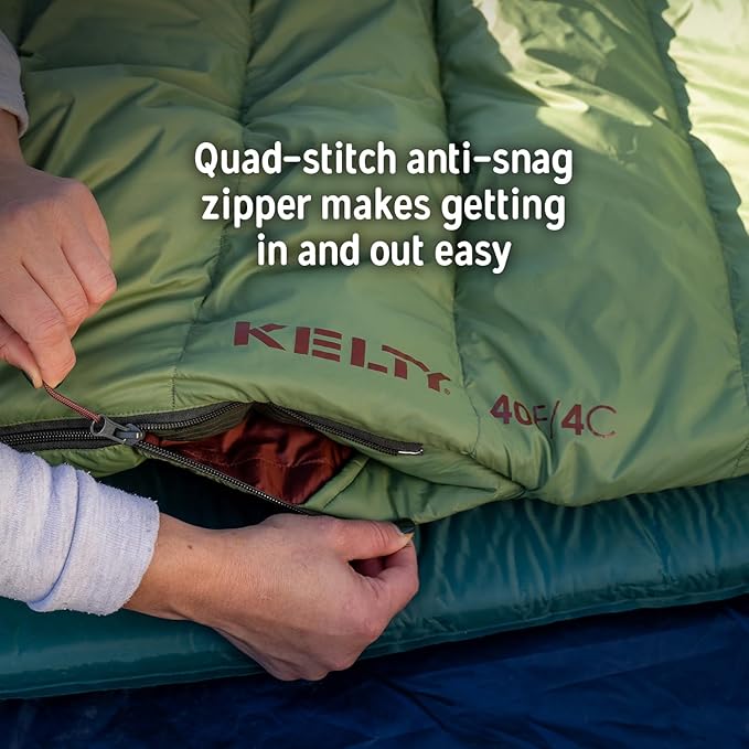 Kelty Cosmic 20 Down Mummy Sleeping Bag for Backpacking, Campers, 550 Fill Power, Recycled Fabrics with PFAS-Free DWR, Designed in Sunny Colorado,
