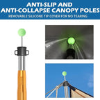 SANLIKE Telescoping Tarp Pole Heavy Duty Tent Poles, 33"-86.6"/94" Thickened Tube Collapsible Stainless Steel Canopy Poles for Camping Backpacking Hiking Awning Sun Sails Outdoor Sports, Set of 2