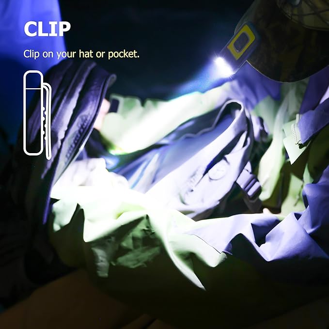 800Lumens Running Light, Rechargeable Headlamp Clip on Lights with Red/Green Lighting Night Vision, 5 Modes Lightweight LED Safety Light for Working Camping Hiking and Reading(1, Grey)