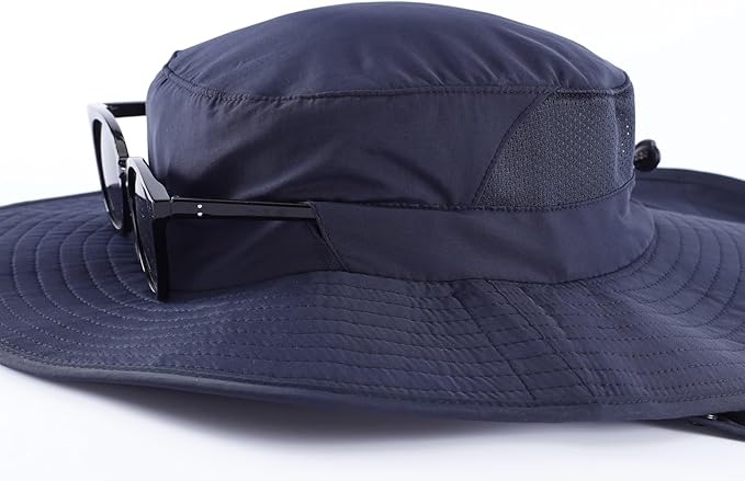 Home Prefer UPF 50+ Sun Hats for Men Women Wide Brim Fishing Hat with Neck Flap Summer Safari UV Protection Bucket Hat