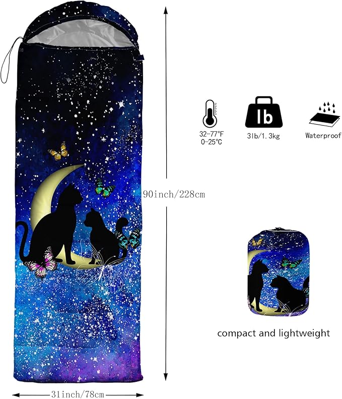 Axolotl Unicorn Sleeping Bag for Kids Boys Girls–Lightweight Warm Cold Weather Sleeping Bags,Waterproof Portable Sleeping Bag with Compression Sack for Camping Backpacking Outdoor Indoor