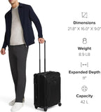 TUMI - Aerotour 4 Wheel Expandable Luggage - Men's and Women's Lightweight Business and Leisure Travel Suitcase - 21.75" Continental Expandable Carry-On, Black