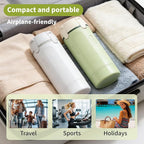 4 in 1 Travel Dispenser Bottle,Leak Proof Refillable Bottles Store Shampoo, Lotion and More,Transparent with Scale, Easy Squeeze Use, Lightweight & Portable Perfect for Travel,Gym,Camping (White)