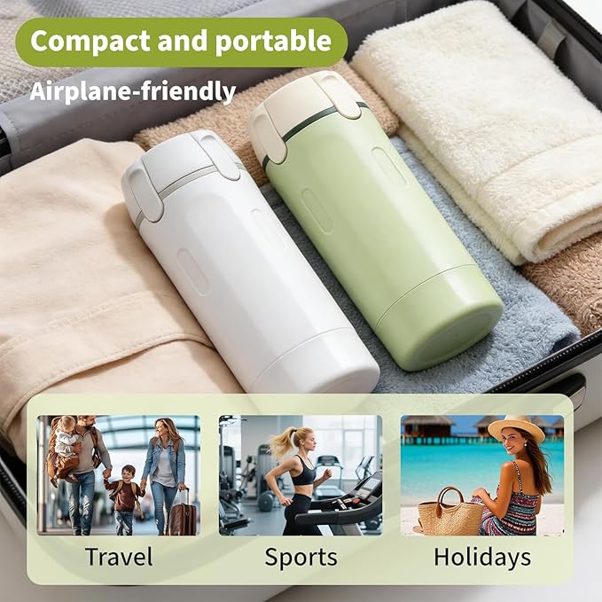 4 in 1 Travel Dispenser Bottle,Leak Proof Refillable Bottles Store Shampoo, Lotion and More,Transparent with Scale, Easy Squeeze Use, Lightweight & Portable Perfect for Travel,Gym,Camping (White)