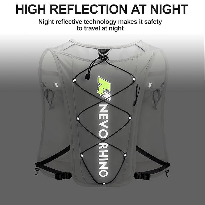 Waterproof Running Vest, 5.5L Breathable Running Hydration Vest with 1.5L Water Bladder, Water Vest for Hiking, Trail Marathon Race, Ideal for Women and Men