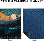 Camping Blanket,Lightweight Puffy Printed Camping Blanket Packable Outdoor Blanket for Camping,Traveling, Stadium, Hiking, Picnics