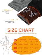 Merino Wool Gloves for Women Men, Touch Screen Warm Glove Liners Thermal Soft Knit Lining for Winter Running Hiking