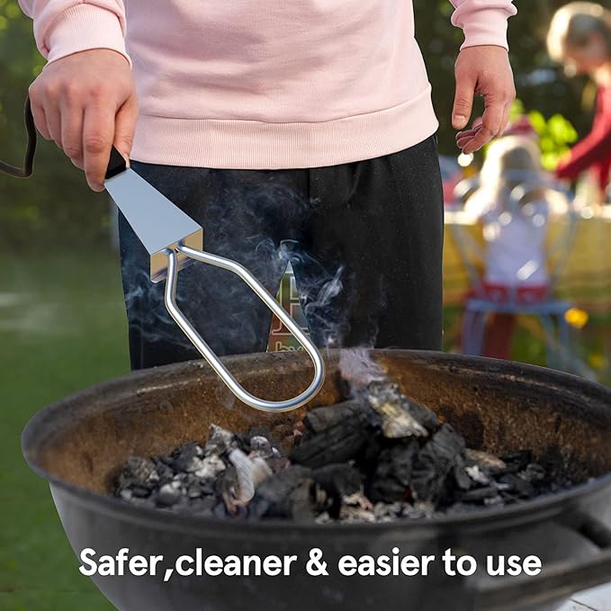 600W Electric Charcoal Starter Fire Lighter for BBQ Grill Smoker Fireplace, Firepit, Stove - Quickly Ignite Coals Briquettes Without Lighter Fluid or Matches - 29 Inch Power Cord