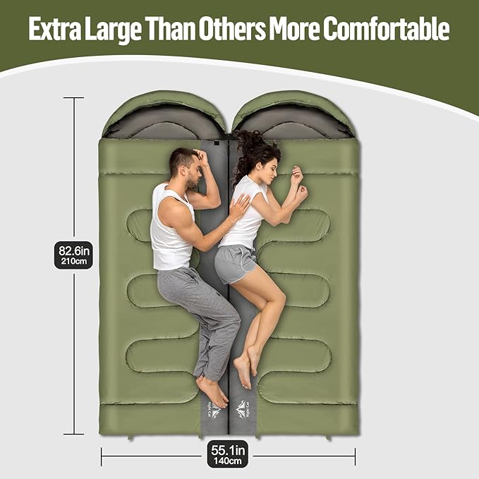 Night Cat Camping Sleeping Bag for Adults 3 Seasons Portable Lightweight Backpacking Hiking Traveling Indoor Outdoor Temperature 5-15℃ 2.6x6.3ft Switch to a Quilt or Blanket