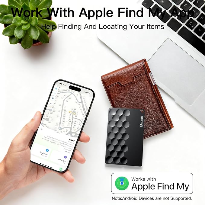2026 Smart Card Air Tracking Tag | Bluetooth Wallet GPS Tracker | Thin Eco-Friendly Alternative Work with Apple Find my | 6-10 Years Battery | Apple MFi Certified Keys Find Item Locator for Keys, Bags