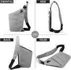 Crossbody Travel Bags for Women, New Theft Proof Safe Slim Sling Travel Purses, Personal Flex Shoulder Bag for Men Women