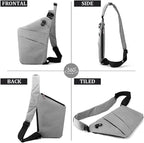 Crossbody Travel Bags for Women, New Theft Proof Safe Slim Sling Travel Purses, Personal Flex Shoulder Bag for Men Women