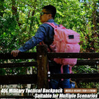 Military Tactical Backpack 45L Large Tactical Backpack for Men, Hiking Rucksack With Bottle Holder