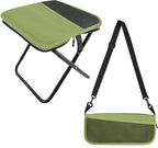 Portable Stool, Small Folding Stool for Adults, Ultralight Camping Stools for Hiking and Fishing (Green)