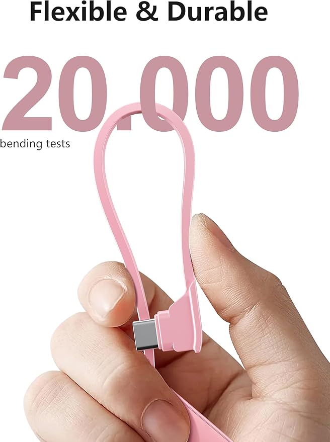 Portable Charger Power Bank with Built-in Cable & AC Plug, 10000mAh Fast USB-C Charger, Slim Mini Battery for iPhone 16/15/14/13/Pro/Max & All USB-C Devices