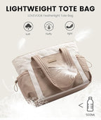 LOVEVOOK Tote Bag for Women, puffer tote bag for Work Travel Nurse, Lightweight quilted Bags with Compartments