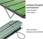 ROCK CLOUD Portable Camping Table Ultralight Aluminum Folding Beach Table Camp for Camping Hiking Backpacking Outdoor Picnic, Green