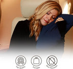 Happyluxe Odyssey Travel Pillow for Long Flights - Soft, Small, Alternative to Down and Memory Foam. 17 x 13in - Made in The USA, Navy Blue Airplane Pillow for Adults Sleeping, Camping or Nap