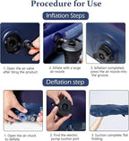 Foldable Inflatable air Mattress, Suitable for Indoor and Outdoor air Mattress, Thickened Waterproof, can be Used for Camping Tents (excluding Inflation Tools (Small Double)