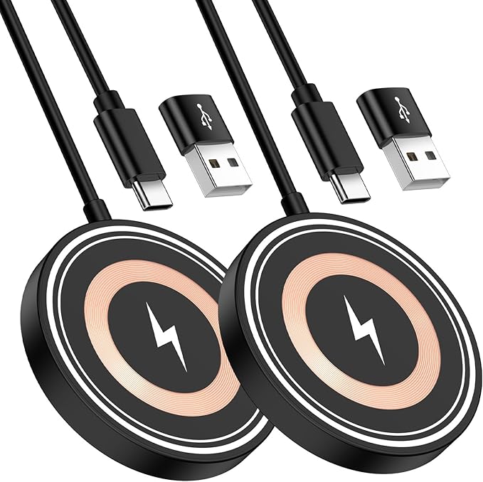 Magnetic Wireless Charger, 15W Fast Wireless Charging Pad Magsafe Charger for iPhone Air/iPhone 17/17 Pro Max/16/16 Pro/16 Pro Max/16 Plus/15 Pro Max/14/13/12 AirPods Pro 4/3/2/Pro with Dual Ports