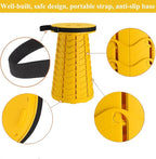 Fishboy Upgraded Collapsible Stool, 400lbs Max Weight, Lightweight But Sturdy, Portable Retractable Folding Telescoping Foldable Camping Stool for Adults Outdoor Fishing Hiking Gardening Travel BBQ