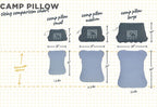 HEST Camping Pillow - Temperature Resilient, Memory Foam, Packable Travel Pillow