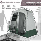 Camping Shower Tent Deluxe Changing Room Easy Set Up Privacy Shelter,Large Toilet Tent with Floor Drain Design for Beach, Camping,Hiking with Stakes and Ropes for Stability