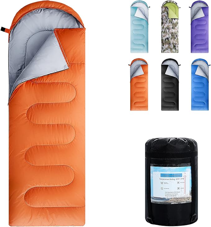 Sleeping Bags for Adults,Kids & Girls-Warm & Cold Weather Lightweight Waterproof Sleeping Bag Backpack with Compact Bag,Great for 3-4 Seasons Hiking,Camping and Outdoor