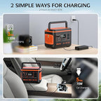 Portable Power Station, 297Wh Backup Lithium Battery Generator with 600W AC Output and 120W Fast Charging, Solar Generator for Outdoors Camping, Travel Emergency, Home Blackout