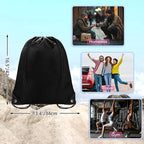 Grneric Drawstring Bags Bulk 14 Pcs Drawstring Backpack Bulk Cinch Bag Sackpack for Men Women Gym (Black)