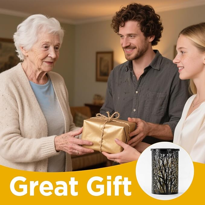 Large Solar Lanterns Outdoor Waterproof, 2 Pack Hanging Solar Lanterns, LED Tree Outdoor Lantern for Metal, Waterproof Lantern for Patio Porch Pathway Garden Decor