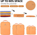 Lightweight Compression Packing Cubes for Suitcases, Compressible Expandable Travel Packing Organizer with Clear Toiletries and Backpack Bag, Travel Essentials for Carry on Luggage 7 Set