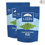 Thousand Lakes Freeze Dried Vegetables - Whole Peas 2-pack 3.5 ounces (7.0 ounces total) | No Salt Added