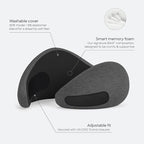 Ostrichpillow Go Neck Pillow, Travel Pillows for Airplanes, Premium Memory Foam Travel Pillow, 360º Ergonomic Design, Asymmetrical Sides, Travel Bag Included, Washable Modal Cover