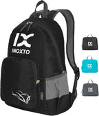 INOXTO 20L Lightweight Hiking Backpack Small Foldable Hiking Daypack for Outdoor Hiking Travel Camping (Black)