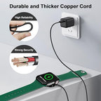 𝟐𝟎𝟐𝟔 𝐔𝐩𝐠𝐫𝐚𝐝𝐞𝐝 for Apple Watch Charger Magnetic Fast Charging Cable [Portable] Magnetic Wireless Charging Compatible with iWatch Series Ultra/9/8/7/6/SE/SE2/5/4/3/2-[1.2M] Black