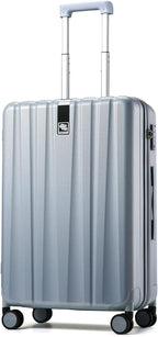 Hanke 20 Inch Carry On Luggage 22x14x9 Airline Approved Lightweight PC Hard Shell Suitcases with Wheels Travel Luggage Rolling Suitcase Travel Luggage Bag for Weekender(Gray)
